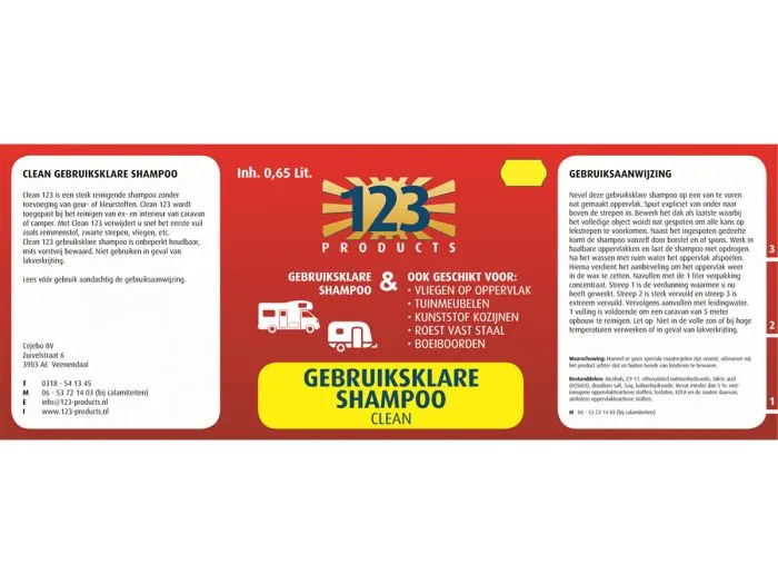 123 Products shampoo pronto per l'uso