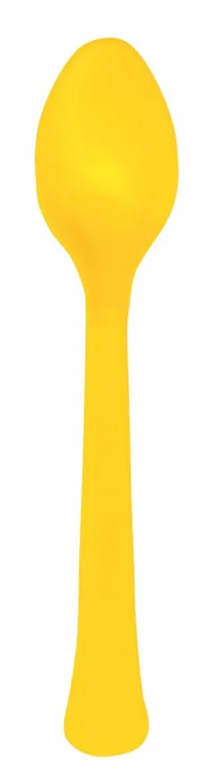 24 cucchiai giallo sole riutilizzabili