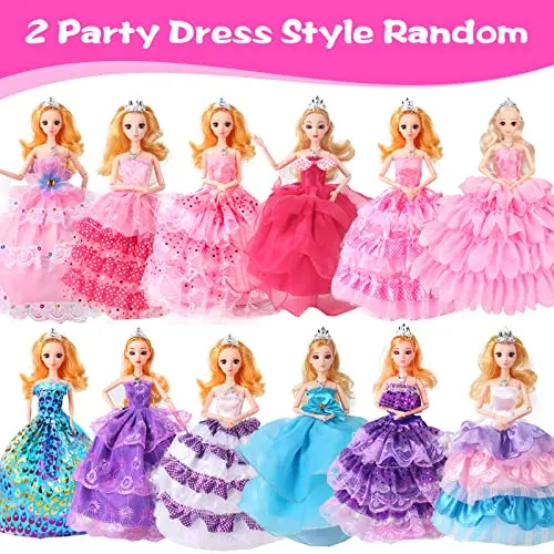 56 Set Abbigliamento e Accessori per Barbie Doll, Accessori per Bambole Mini Vestiti Abiti Pantaloni Bikini Scarpe Borsa Accesso