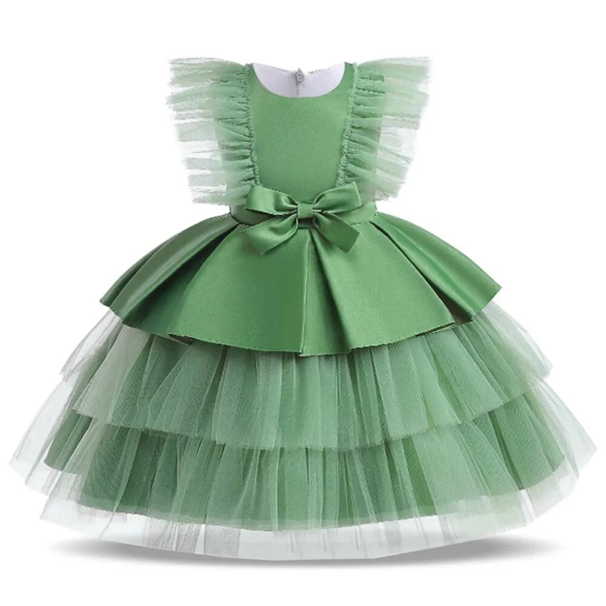 Abiti da festa principessa per ragazze Bambini Fiore Elegante abito da ballo da sera da sposa Tulle Cerimonia per bambini Abiti