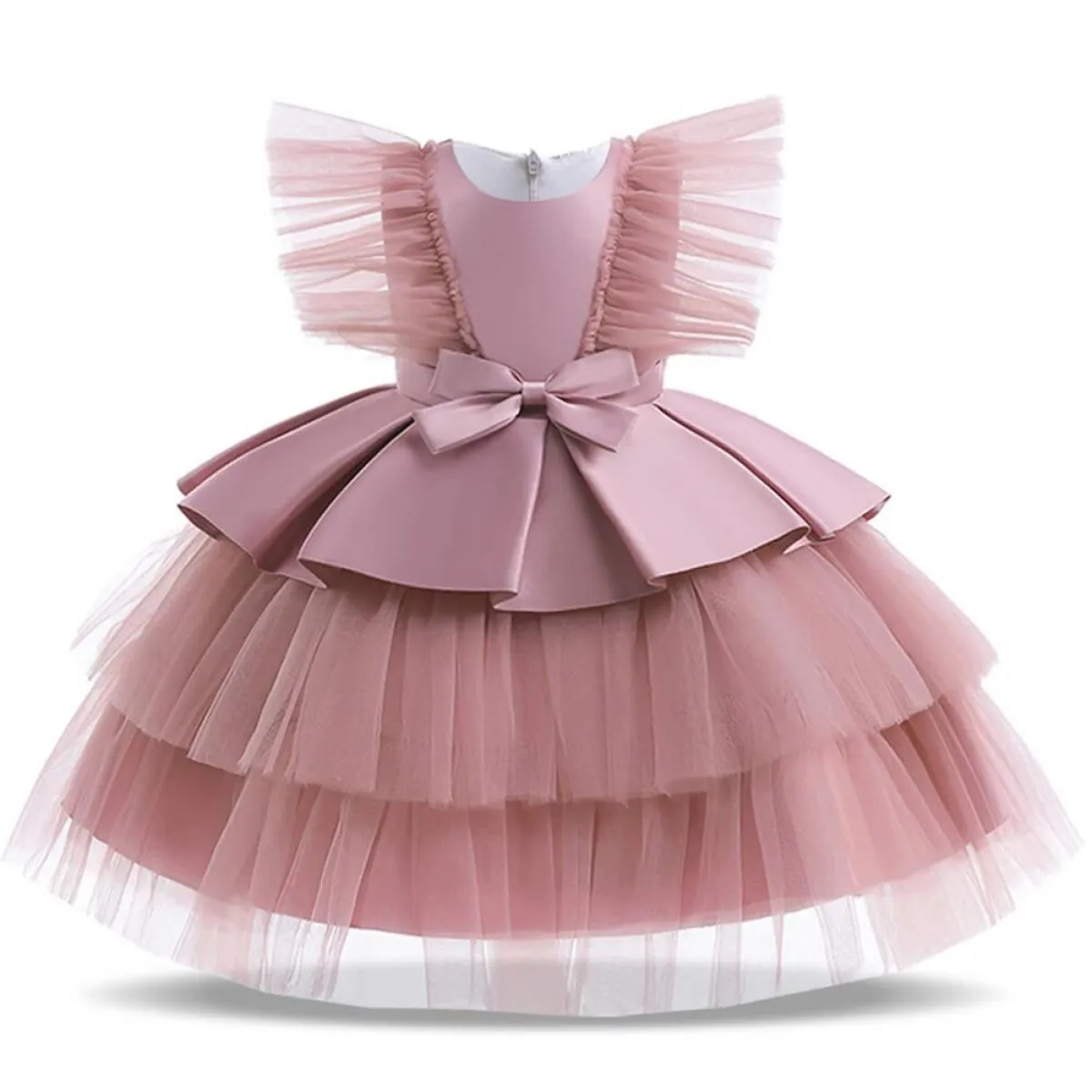 Abiti da festa principessa per ragazze Bambini Fiore Elegante abito da ballo da sera da sposa Tulle Cerimonia per bambini Abiti