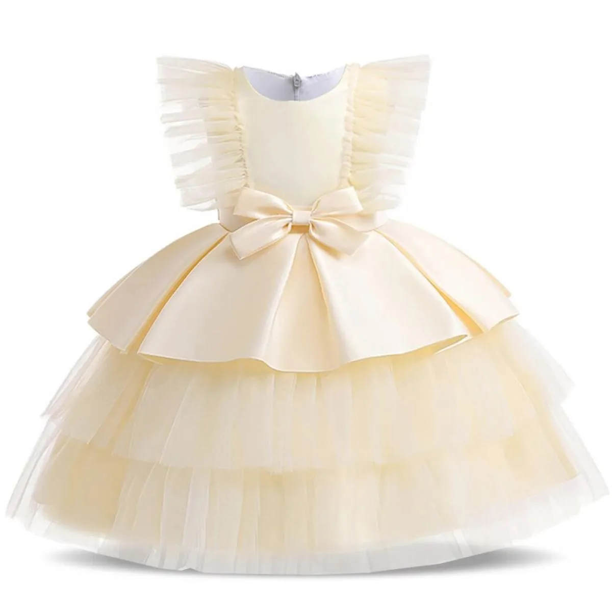 Abiti da festa principessa per ragazze Bambini Fiore Elegante abito da ballo da sera da sposa Tulle Cerimonia per bambini Abiti