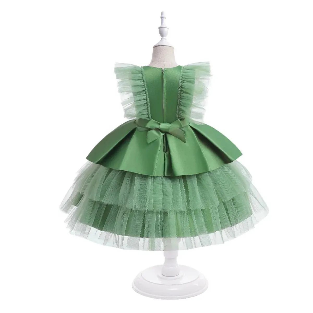 Abiti da festa principessa per ragazze Bambini Fiore Elegante abito da ballo da sera da sposa Tulle Cerimonia per bambini Abiti