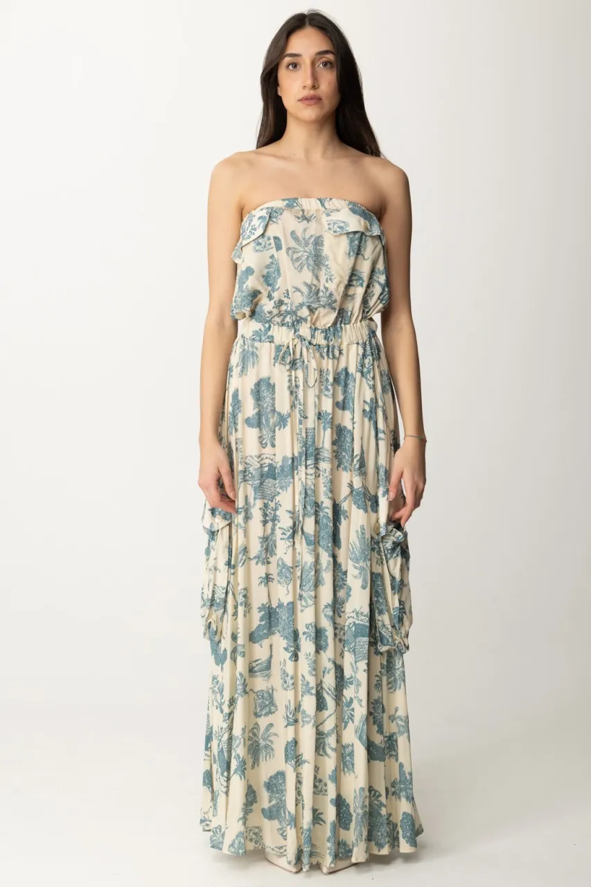 Abito lungo cargo Tula BLU HAWAII