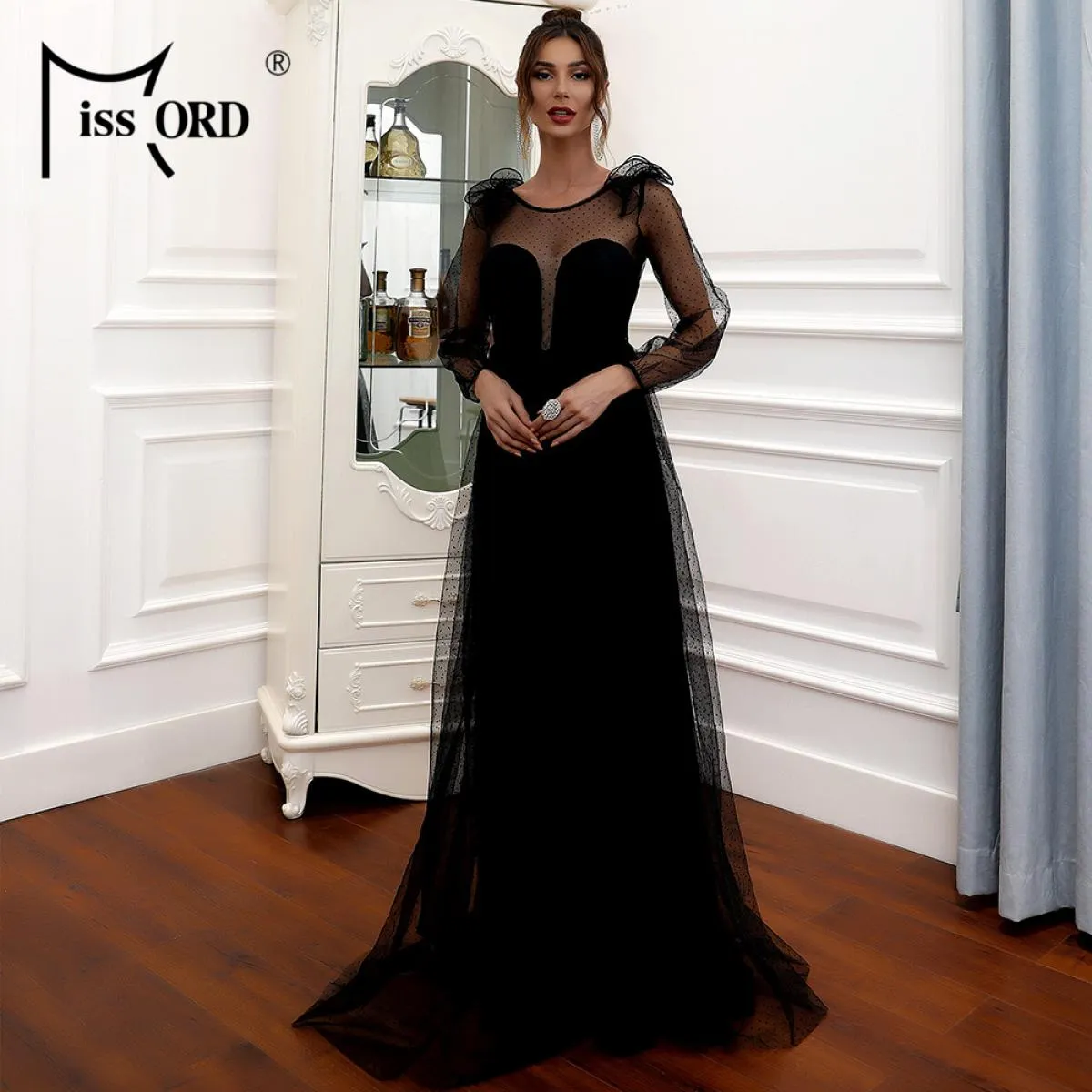 Abito lungo elegante Missord Missord Abito da sera lungo Abiti Missord Abiti con spacco alto