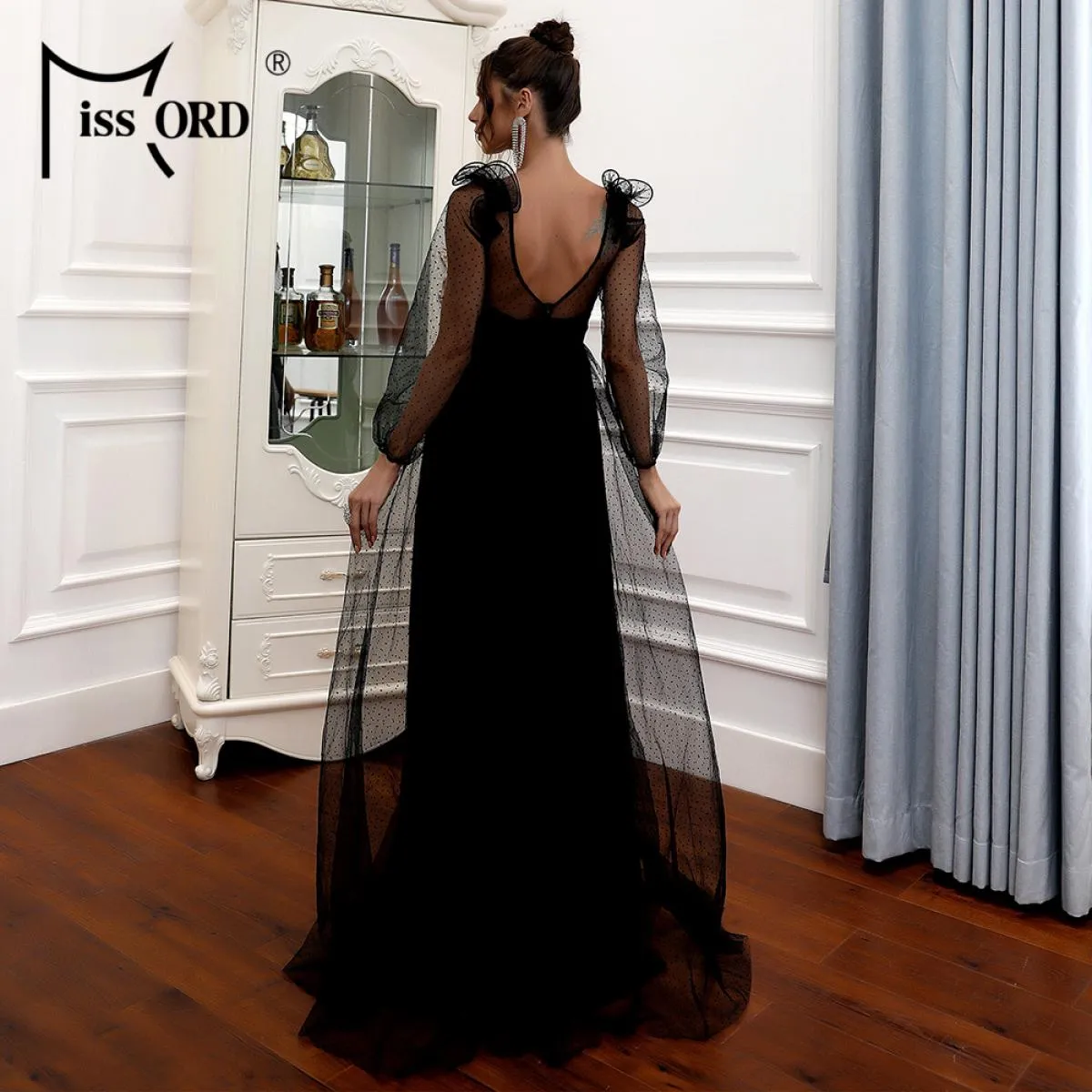 Abito lungo elegante Missord Missord Abito da sera lungo Abiti Missord Abiti con spacco alto