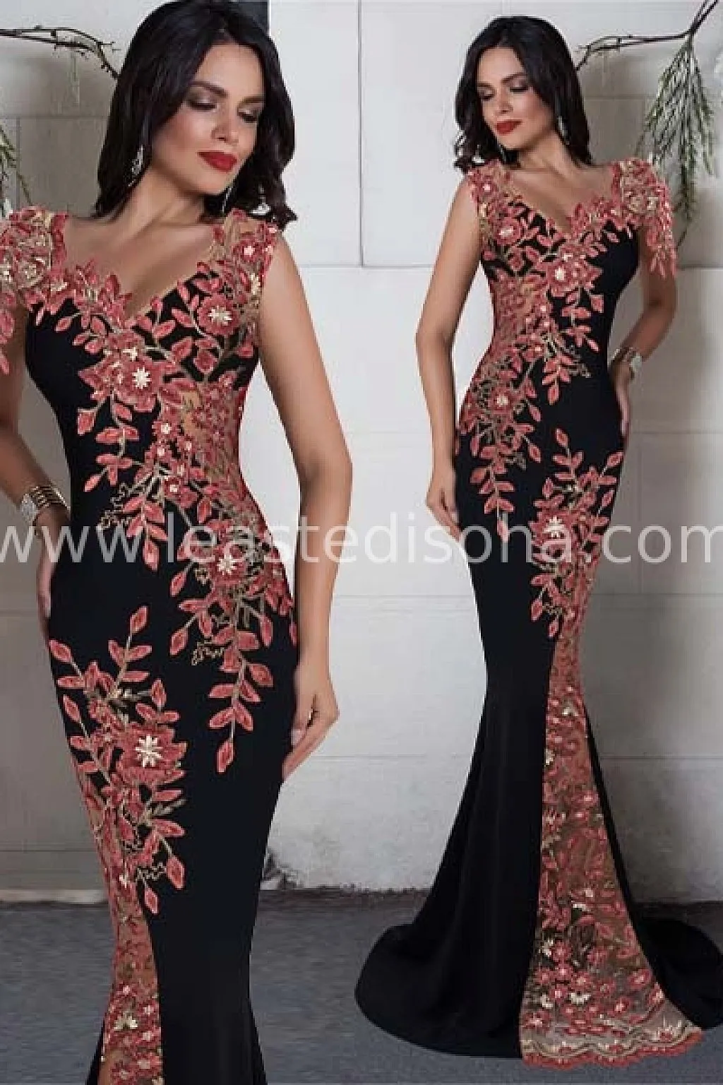 Abito Lungo Elegante Rose - Le Aste di Sohà