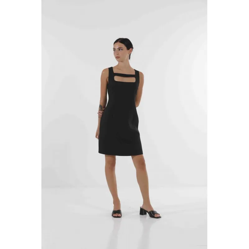 ABITO SCOLLO QUADRATO MIMI MUA NERO