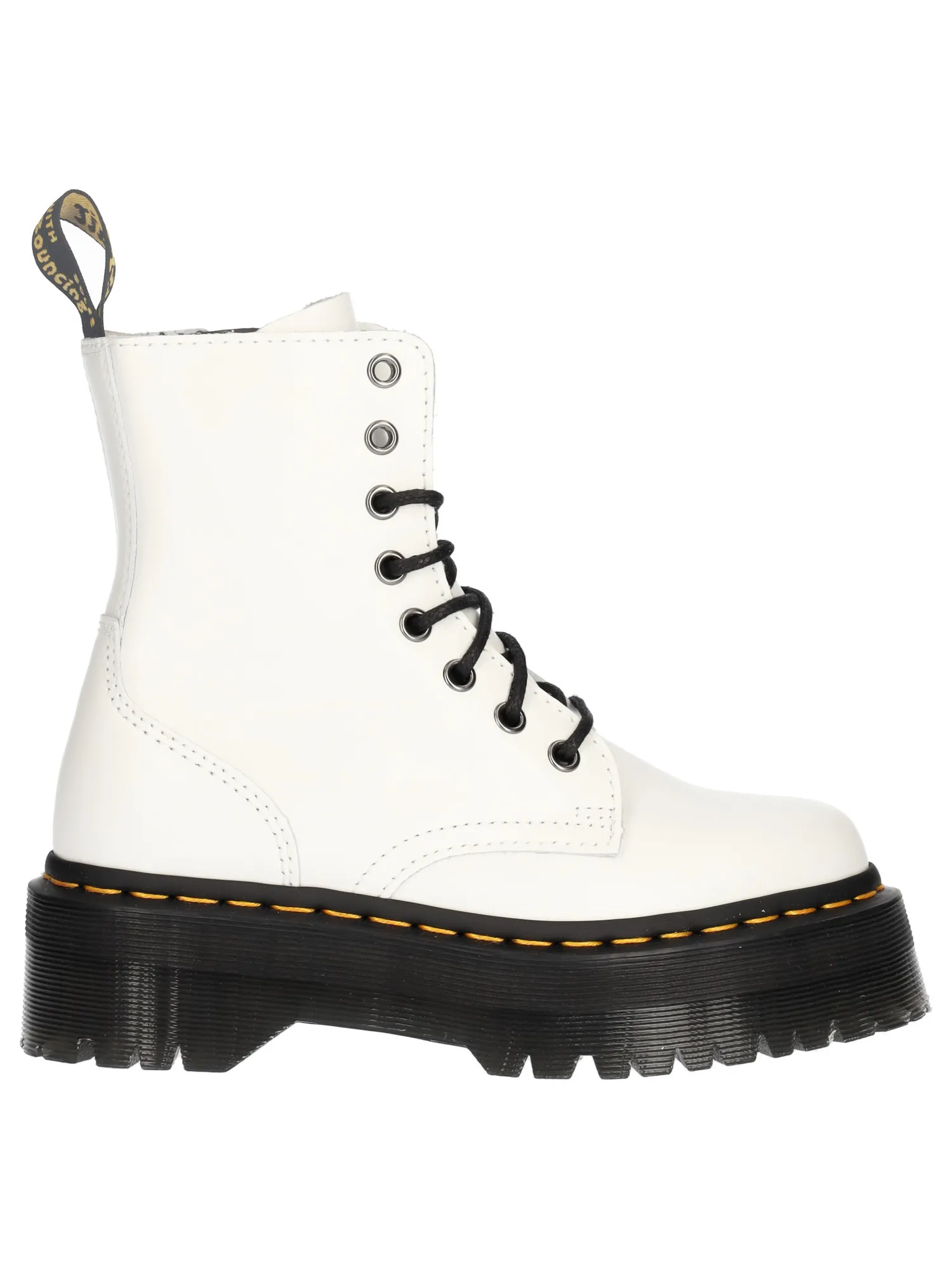 Anfibio platform Dr Martens Jadon da donna bianco
