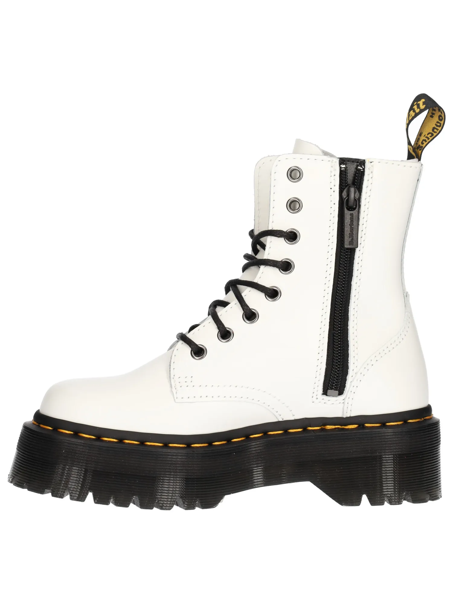 Anfibio platform Dr Martens Jadon da donna bianco