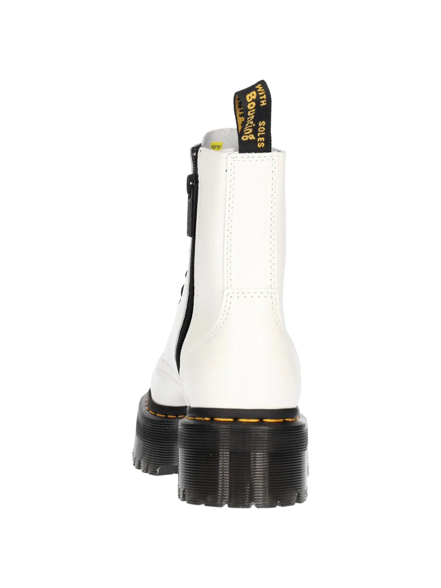 Anfibio platform Dr Martens Jadon da donna bianco