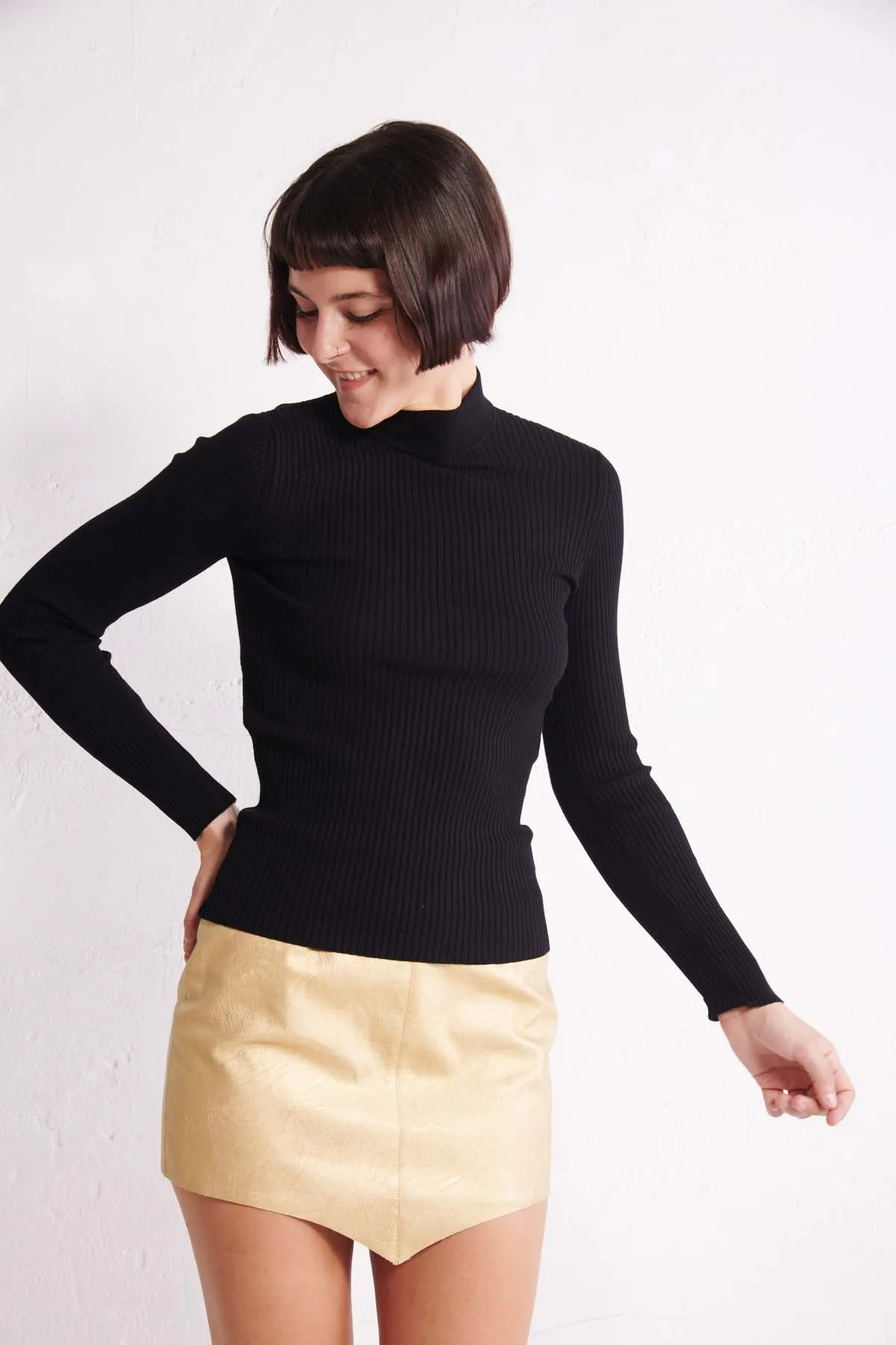 ANIYE BY Gonna corta in ecopelle Jacqueline