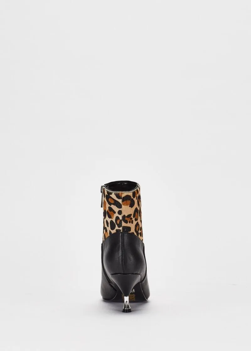 Ankle boot in nappa e cavallino