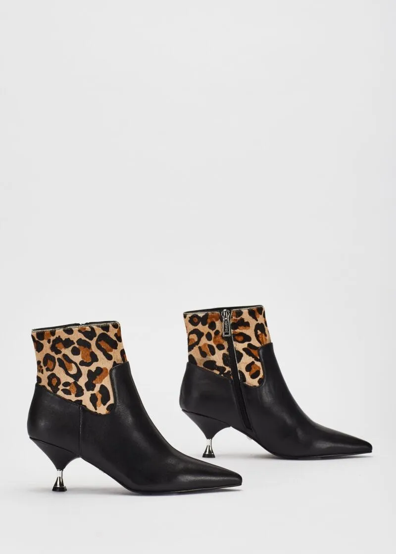 Ankle boot in nappa e cavallino