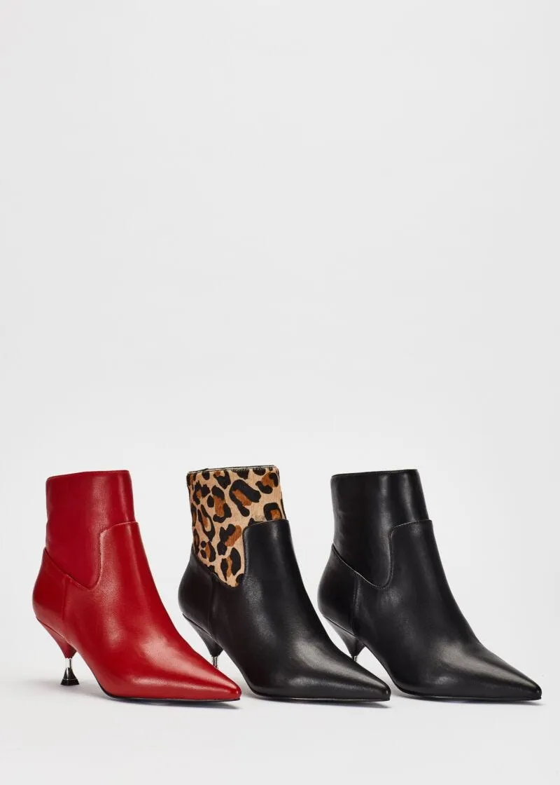 Ankle boot in nappa e cavallino