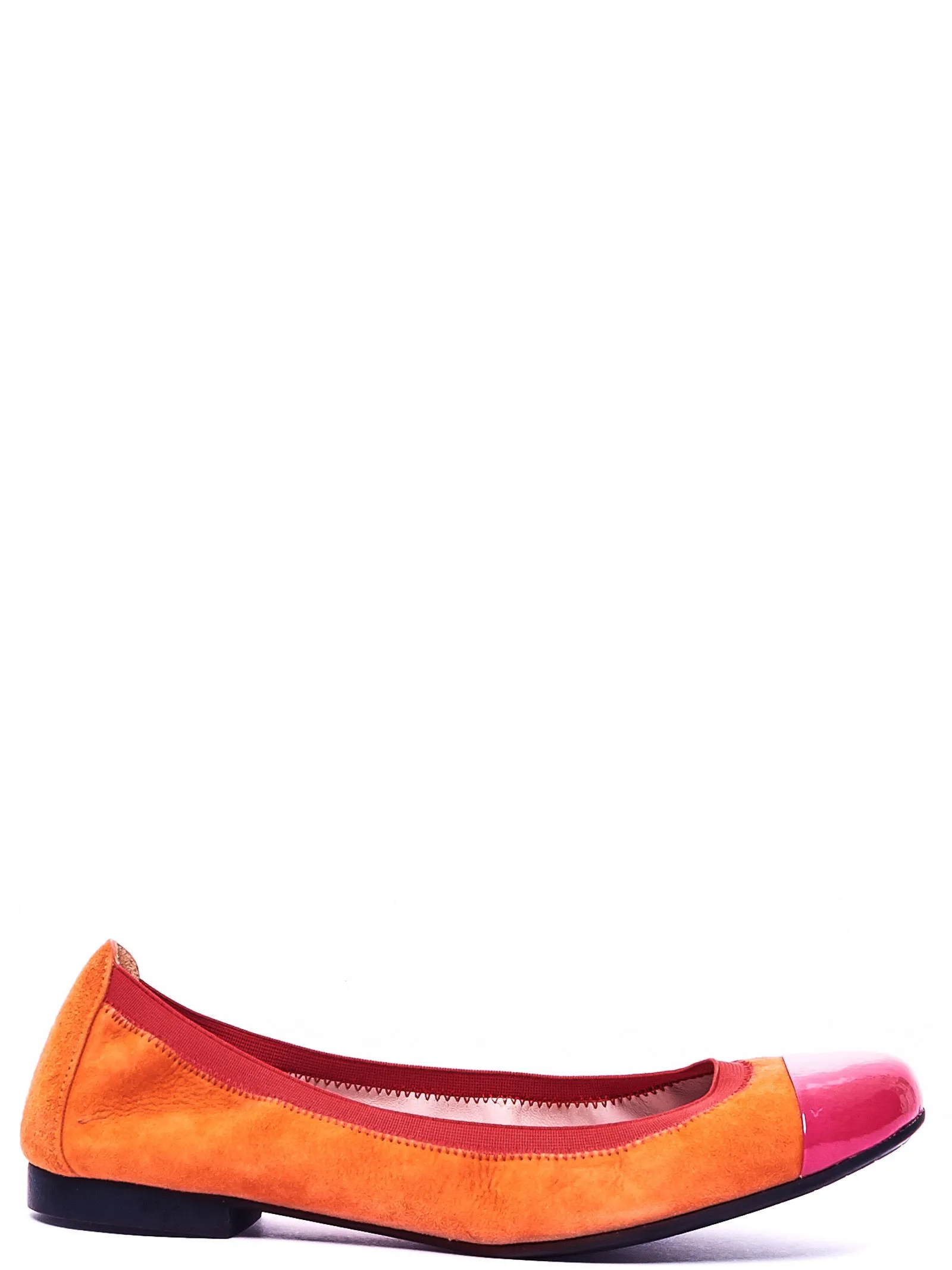 BALLERINA ARANCIONE CON PUNTA A CONTRASTO
