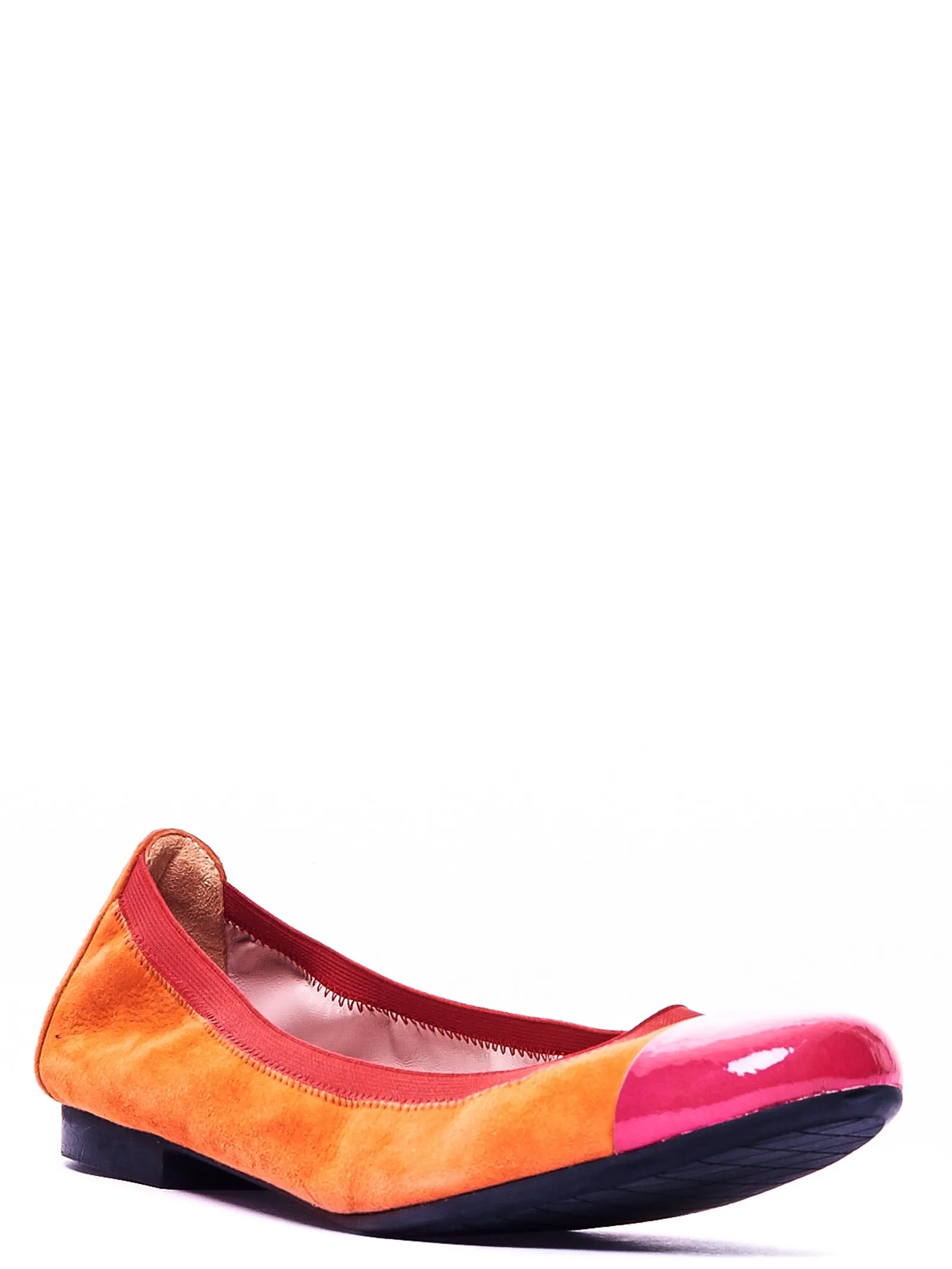 BALLERINA ARANCIONE CON PUNTA A CONTRASTO