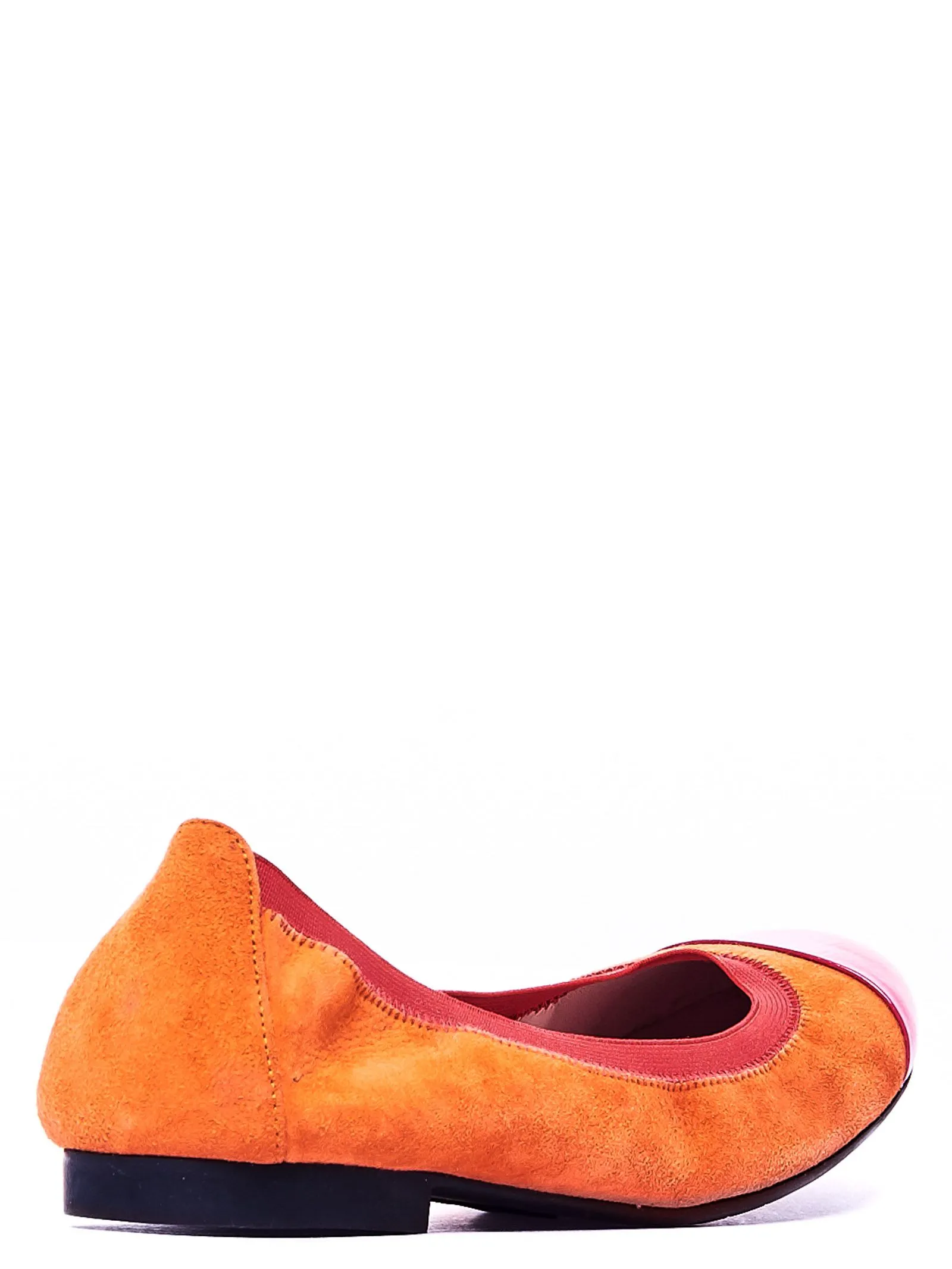 BALLERINA ARANCIONE CON PUNTA A CONTRASTO