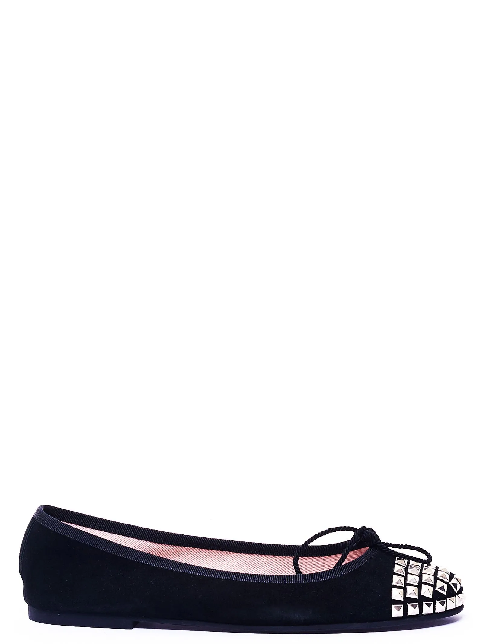 BALLERINA NERA CON APPLICAZIONE FRONTALE