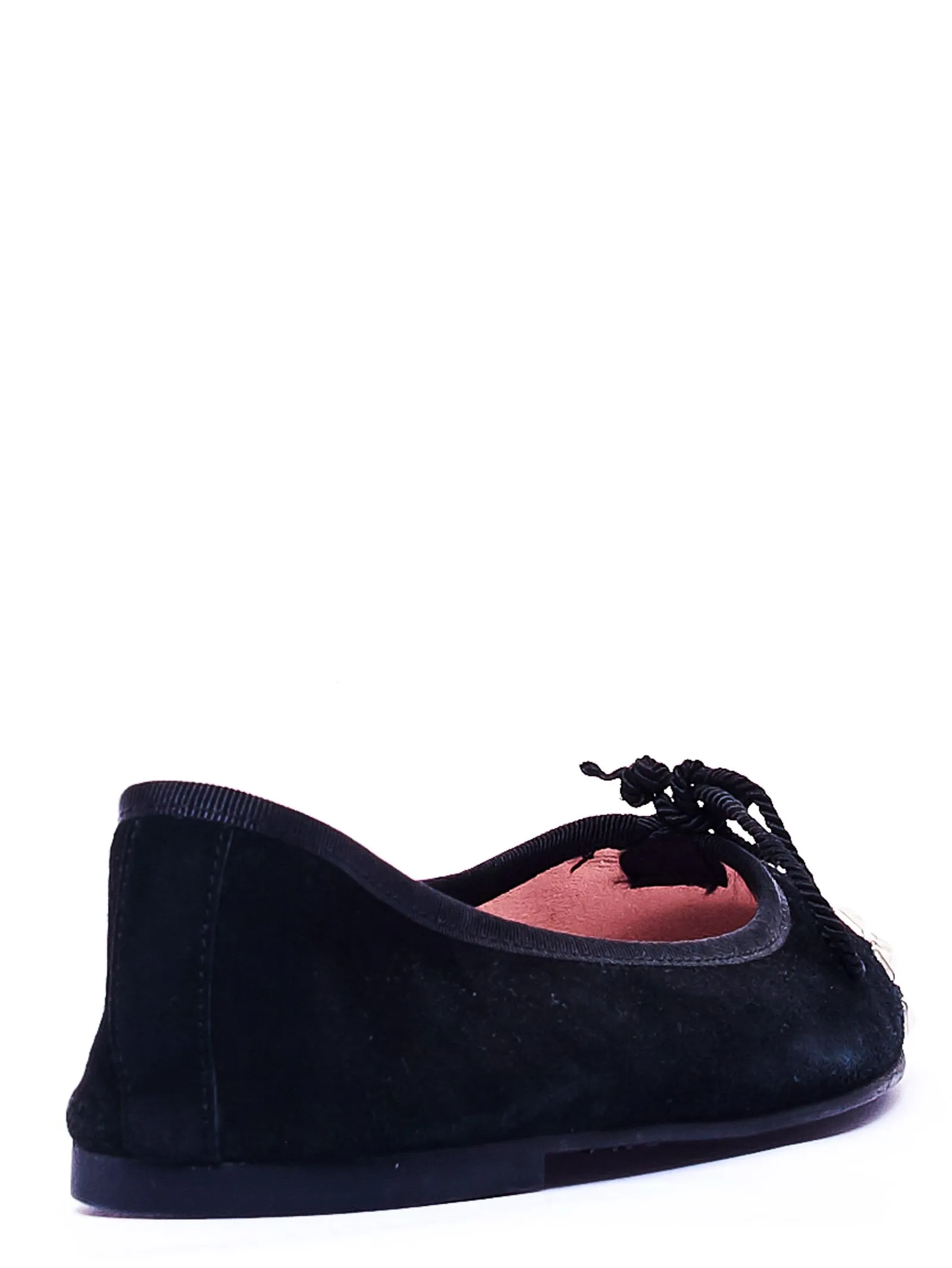 BALLERINA NERA CON APPLICAZIONE FRONTALE