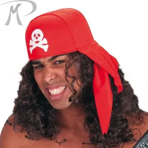 BANDANA ROSSA IN FELTRO E TESSUTO