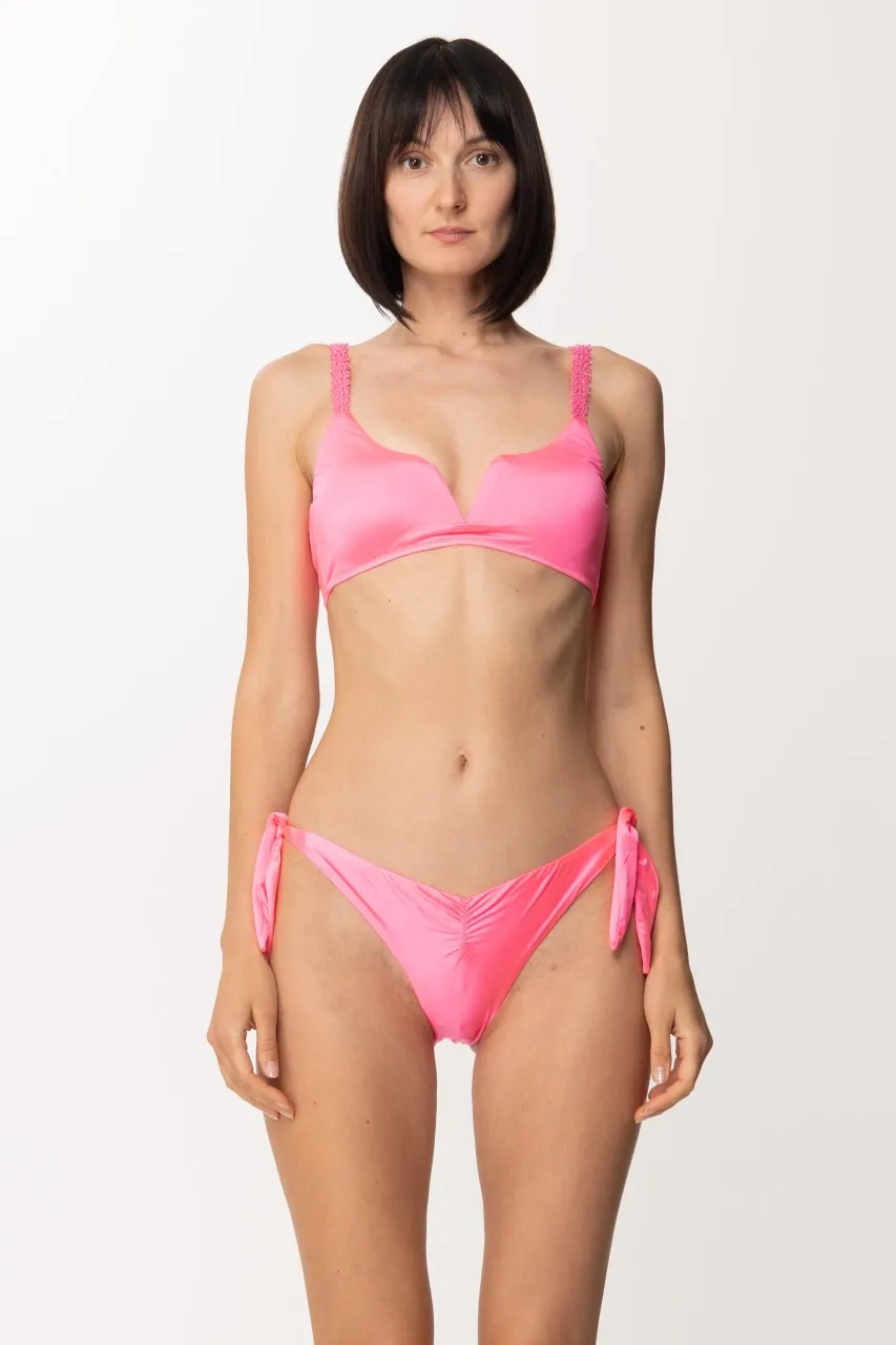 Bikini in lycra lucida ROSA FLUO
