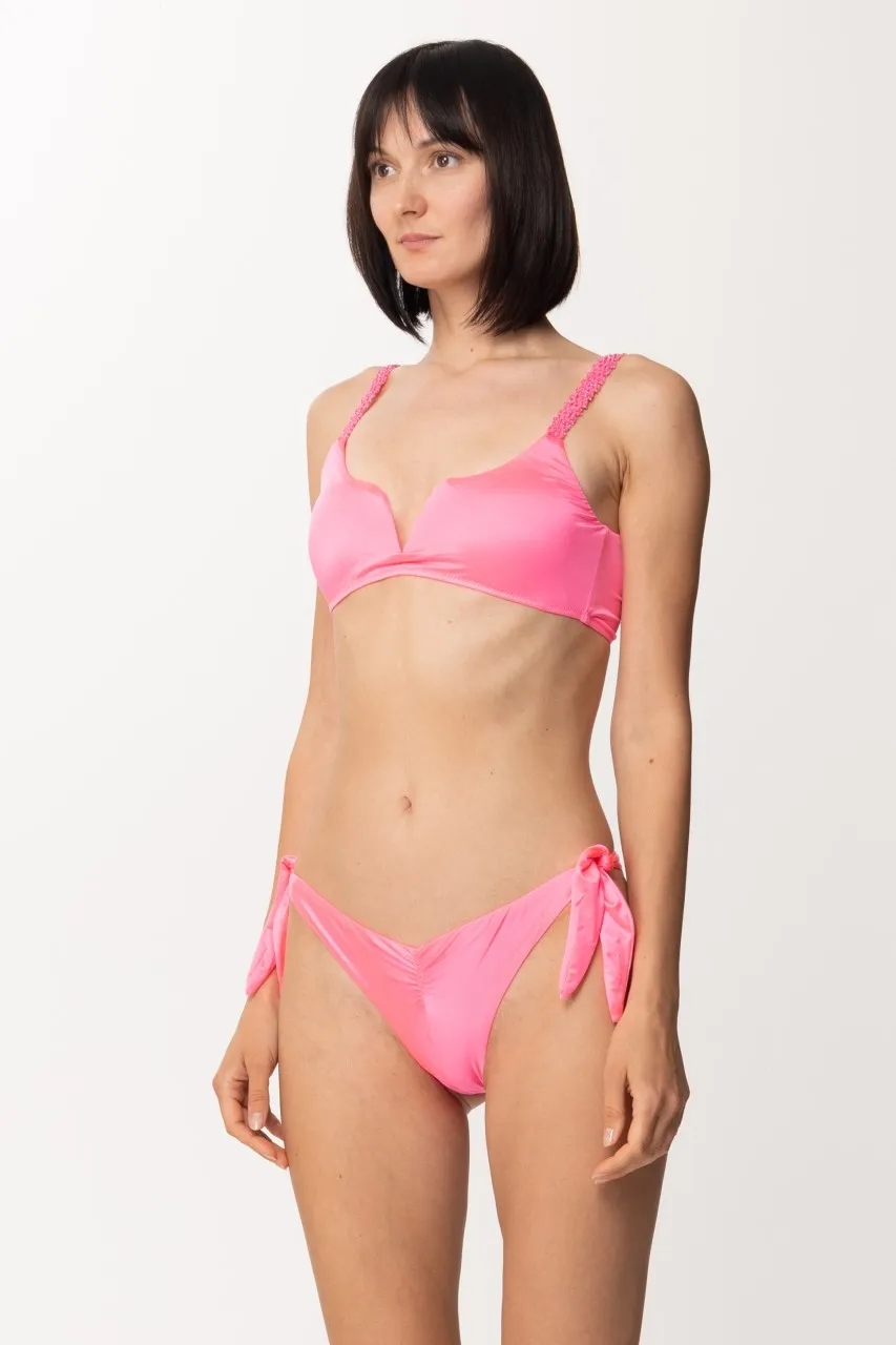Bikini in lycra lucida ROSA FLUO