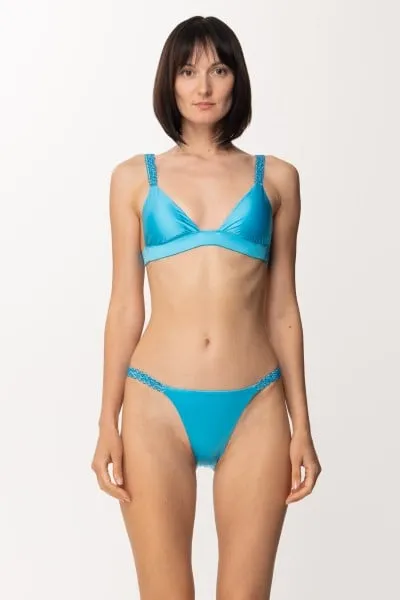 Bikini in lycra lucida Turchese
