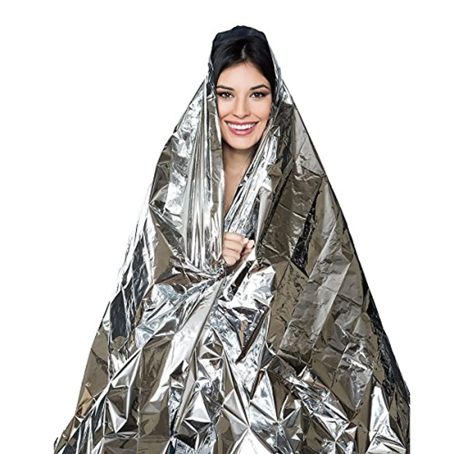 Binhai Telo Termico Sopravvivenza, Coperte di Emergenza, Coperta Termica,Coperte d'emergenza 52x 83 (Confezione da 2)