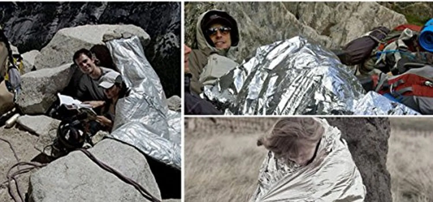 Binhai Telo Termico Sopravvivenza, Coperte di Emergenza, Coperta Termica,Coperte d'emergenza 52x 83 (Confezione da 2)