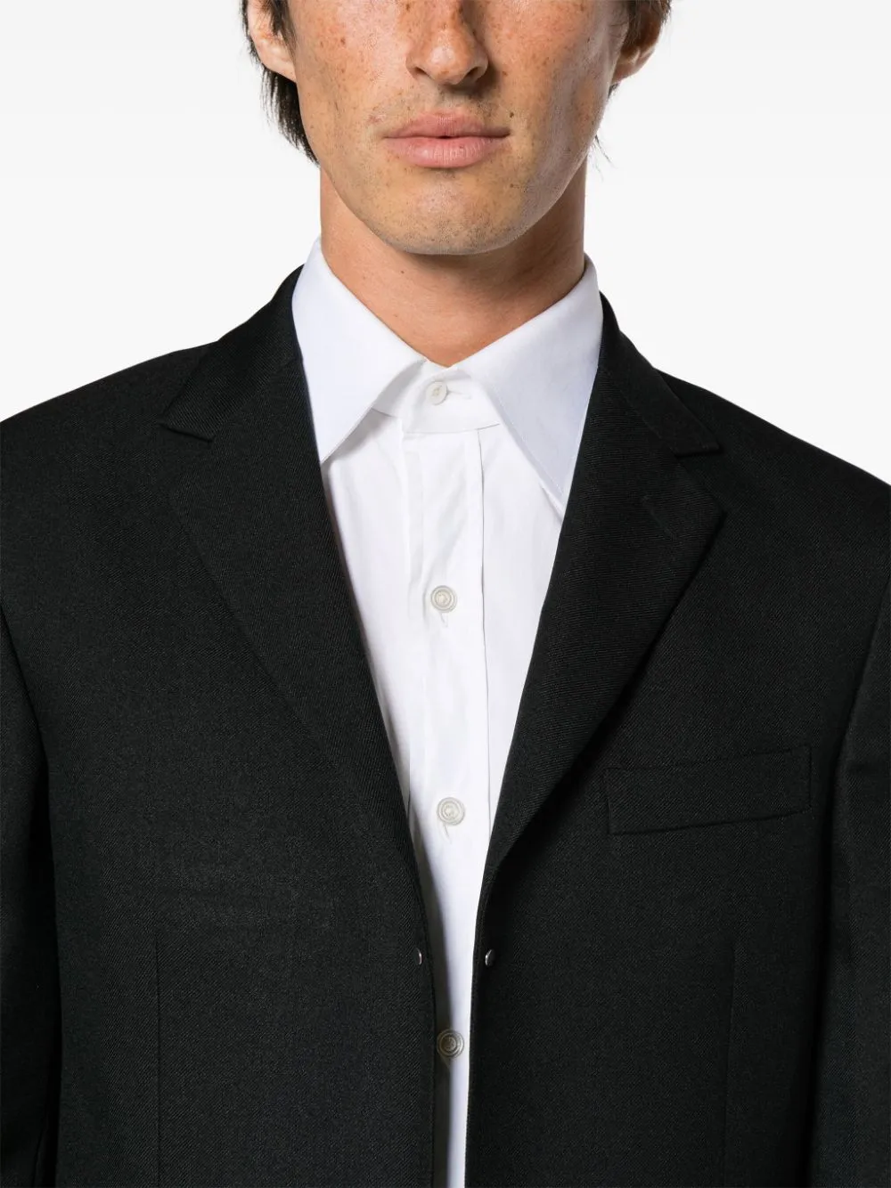 Blazer aperto in nero - uomo