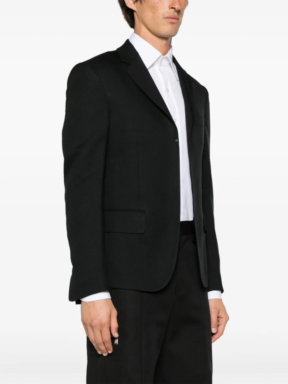 Blazer aperto in nero - uomo