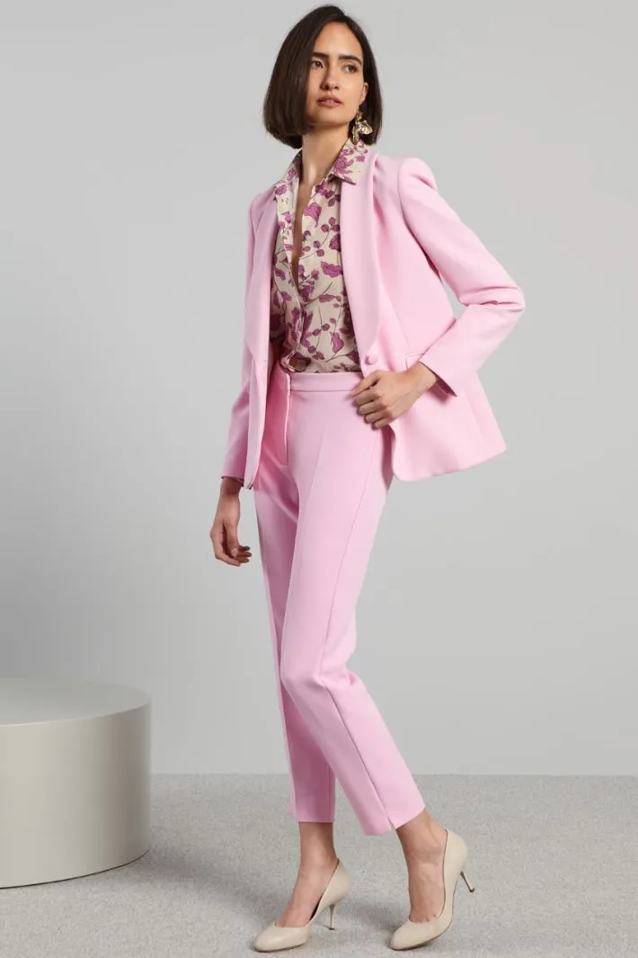 Blazer con collo sciallato