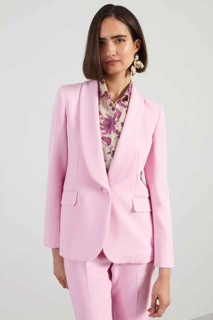 Blazer con collo sciallato