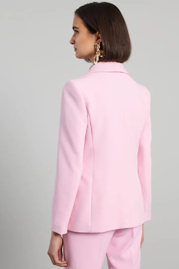 Blazer con collo sciallato