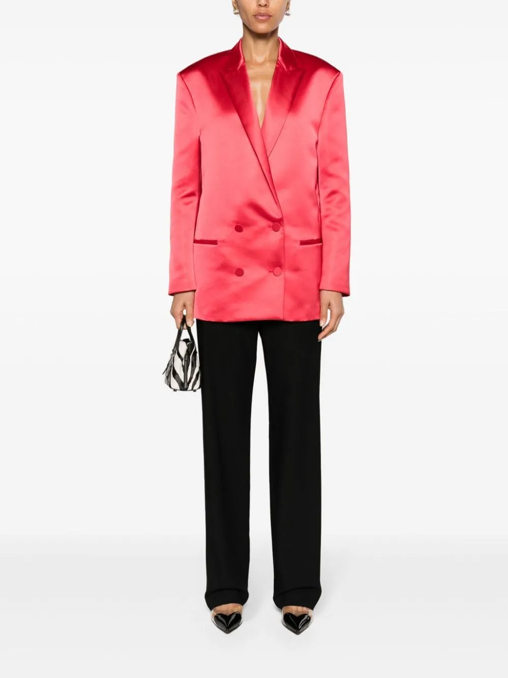 Blazer doppiopetto in rosso - donna