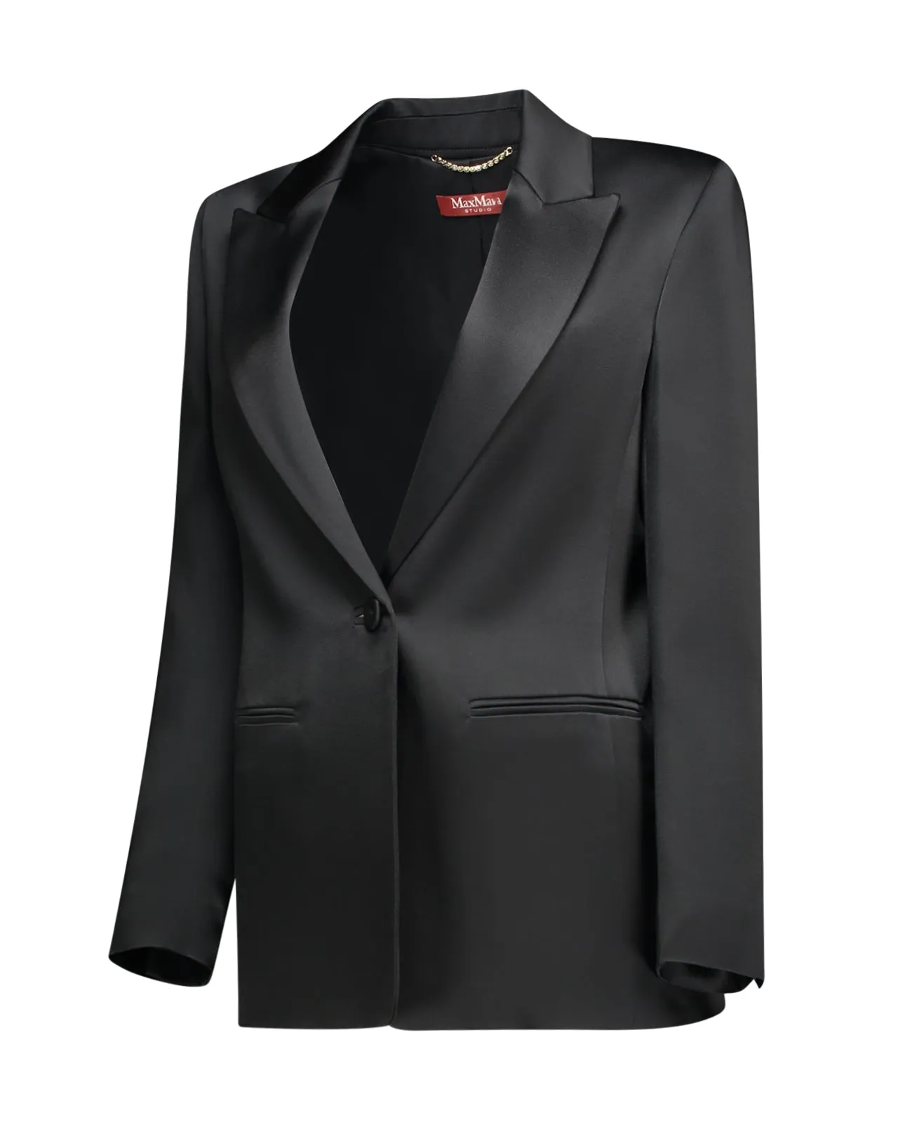 Blazer Ebert enver satin nero