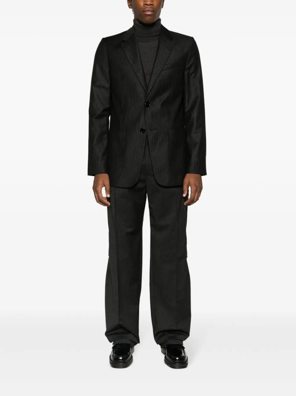 Blazer gessato in grigio - uomo