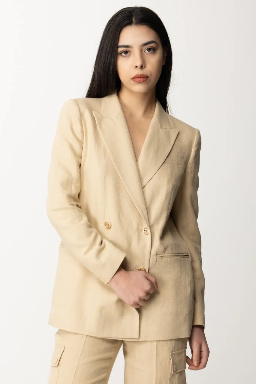 Blazer in lino e cotone ALMOND MILK