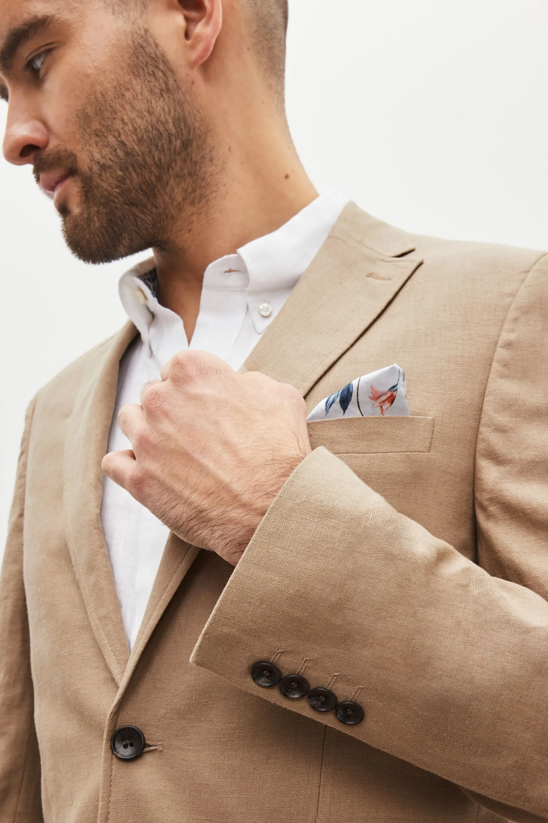 Blazer in misto lino