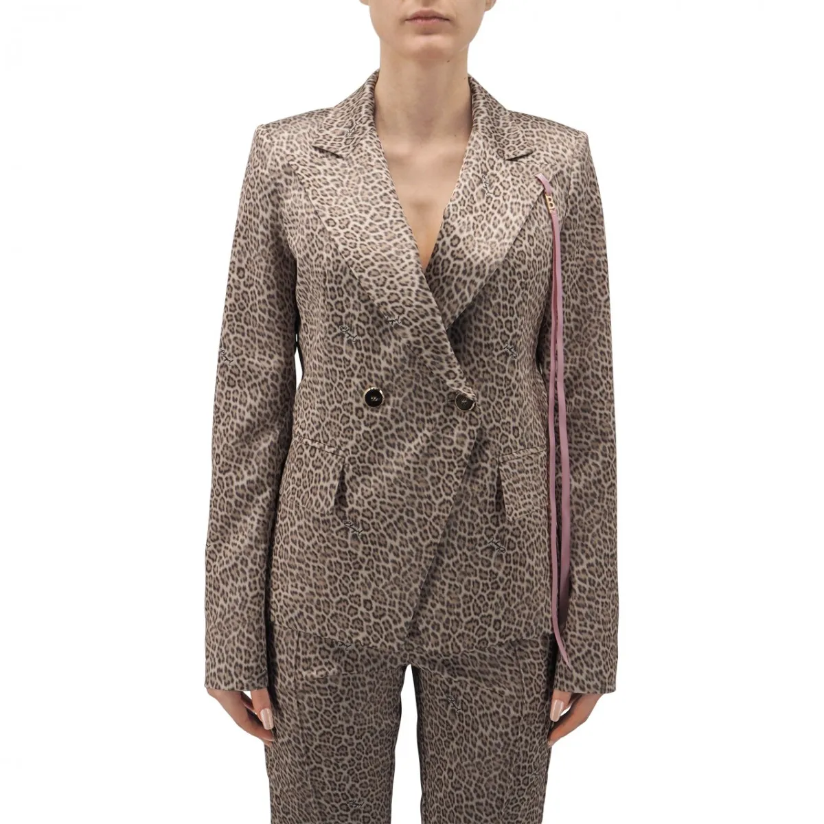 Blazer In Raso Animalier