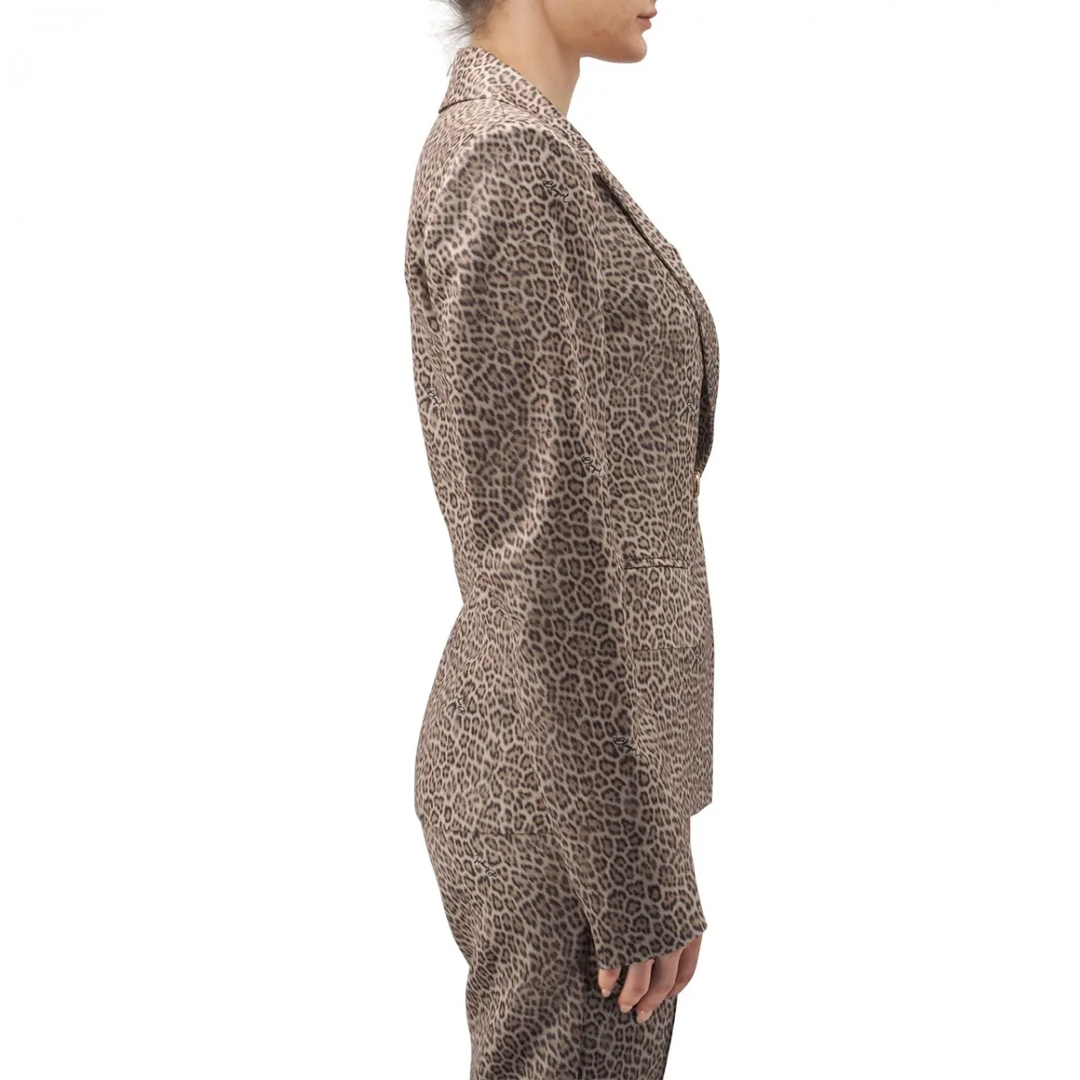 Blazer In Raso Animalier