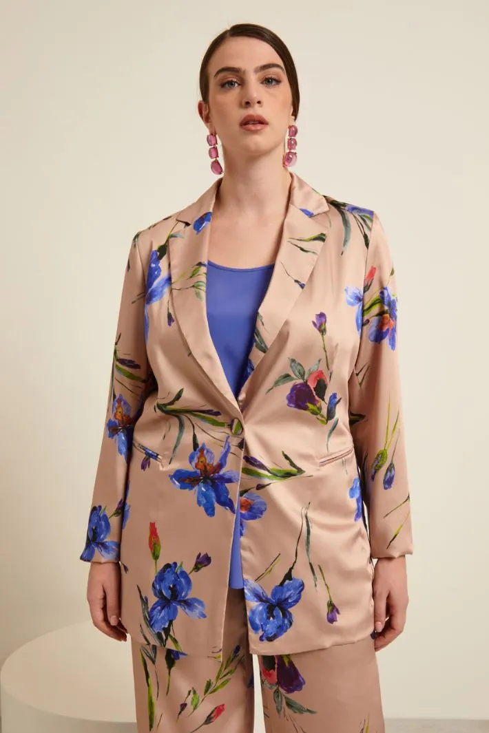 Blazer in twill stampato