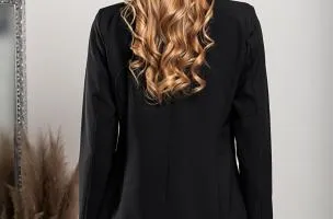 Blazer lungo con bottoni Botarella, nero