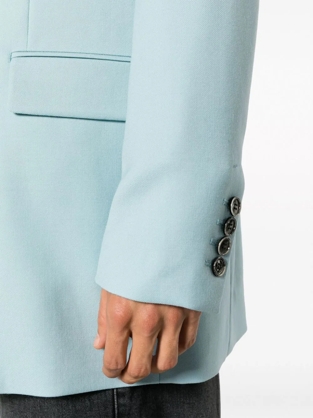 Blazer monopetto in celeste - uomo