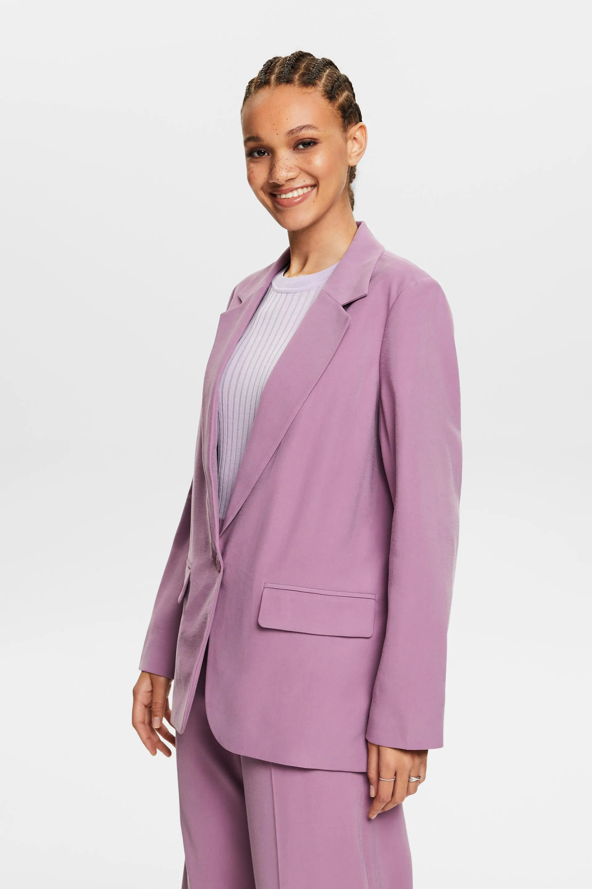 Blazer monopetto in twill