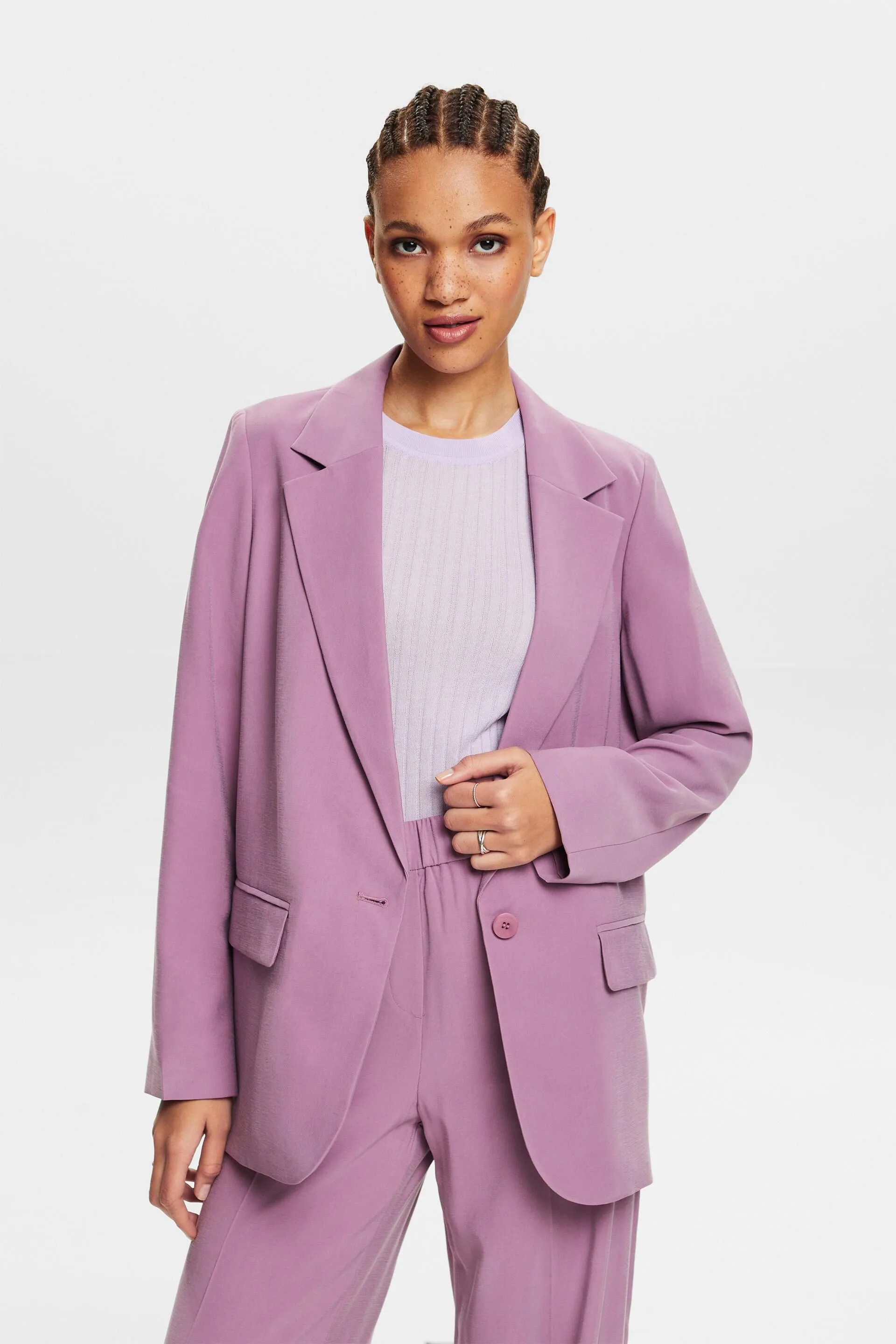 Blazer monopetto in twill