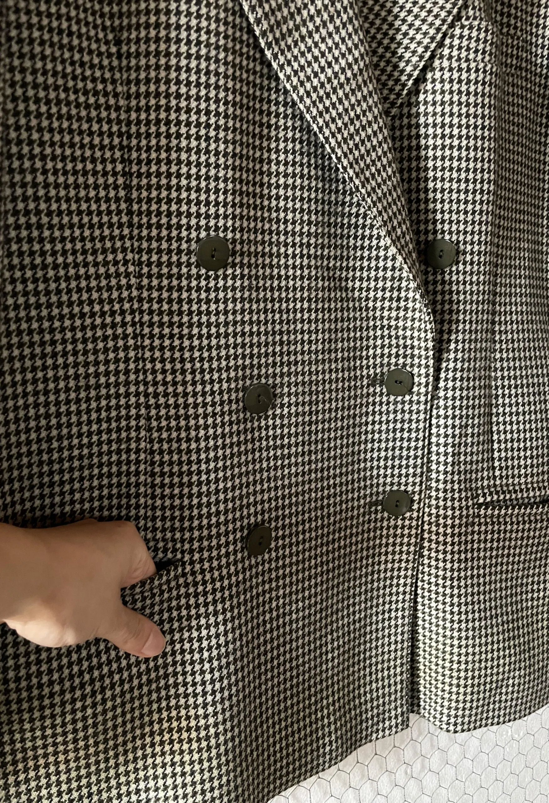 Blazer oversize pied de poule Escada vintage anni ’80