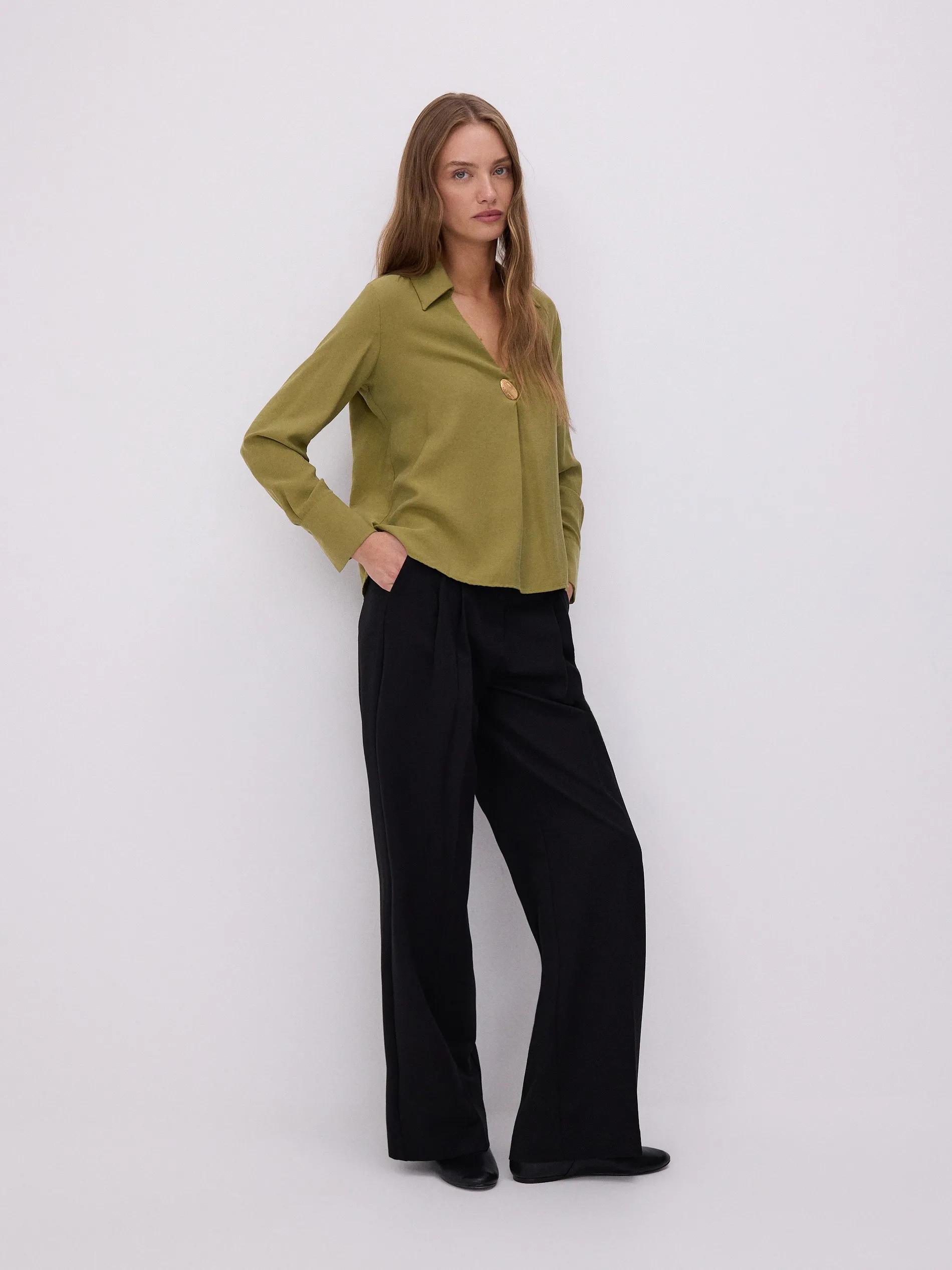 Blusa con colletto