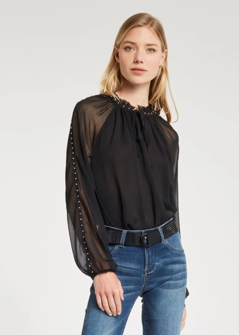 Blusa con perle